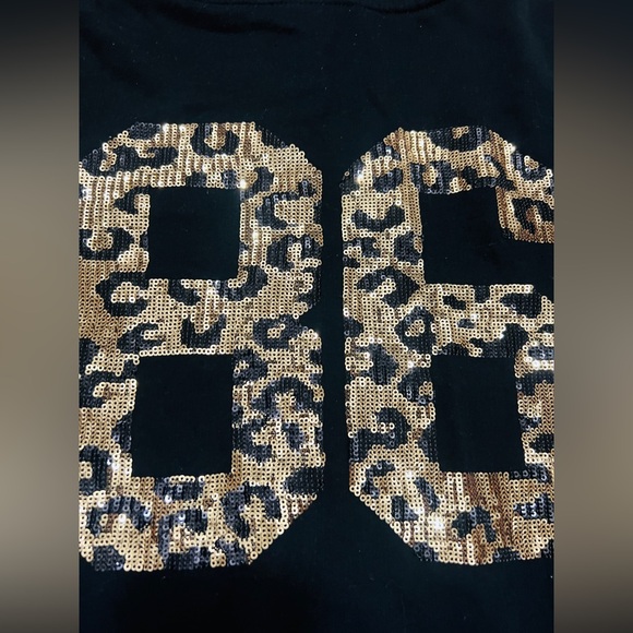 PINK Victoria's Secret 86 leopard bling hoodie / Sweatpants vintage outfit S - Picture 8 of 15